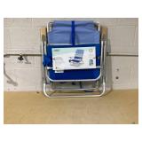 DBX 3 Position Beach Chair Blue Stripe