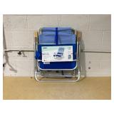 DBX 3 Position Beach Chair Blue Stripe