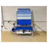 DBX 3 Position Beach Chair Blue Stripe