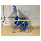 DBX 3 Position Beach Chair Blue Stripe