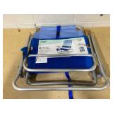 DBX 3 Position Beach Chair Blue Stripe