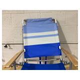 DBX 3 Position Beach Chair Blue Stripe