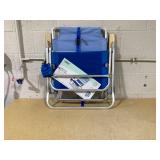 DBX 3 Position Beach Chair Blue Stripe
