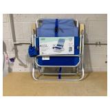 DBX 3 Position Beach Chair Blue Stripe