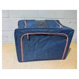 LOT OF 4 - Pack Stackable Clear Window Storage Bins Box for Clothes-Foldable Frame Navy