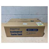 Large Turtle Tank Kit  Acrylic Turtle Tank Starter Kit, Tank Aquarium with Heightened and Curved Fences, Bottom Drainage, Multi-Function Areas