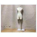 Dress Form Female Mannequin Torso, Height Adjustable Mannequin Body with Stand for Sewing, Display, White