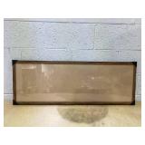 3x39 Wood Frame Brown, Rustic Natural Wooden 39x13in Poster Picture Frame, Distressed 13 x 39inch Woodgrain Gallery Photo Frame with HD Plexiglass, Horizontal Vertical Wall Mounting Display 1pcs