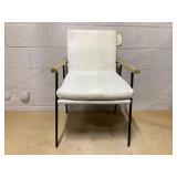 Threshold Lewes Wood Arm Upholstered Dining Chair With Metal Legs