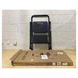 2 Step Ladder, Portable Folding Step Stool Heavy Duty Anti-Slip, Lightweight 800Lbs Capacity