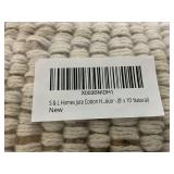 S & L Homes Jute Cotton Hand Woven Natural Farmhouse Area Rug for Living Room - Rustic Vintage Bohemian Décor - (8