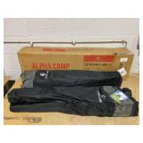 LOT OF 2 ALPHA CAMP Oversized Mesh Back Camping Folding Chair Heavy Duty Support 350 LBS