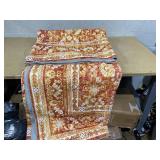 OPPODREAM Vintage Orange Area Rugs 8x10, 8 x 10 Retro Washable Rug Non Slip, Low-Pile Faux Wool Carpet, Soft Distressed Floor Mat for Living Room, Bedroom, Office, Dorm, Dinning Room, Big & Large