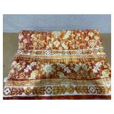 OPPODREAM Vintage Orange Area Rugs 8x10, 8 x 10 Retro Washable Rug Non Slip, Low-Pile Faux Wool Carpet, Soft Distressed Floor Mat for Living Room, Bedroom, Office, Dorm, Dinning Room, Big & Large