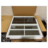 NeatiEase Upgraded (White) Shed Windows 2 Pack, Windows with Tempered Glass and Stainless Steel Screen for Shed, 36" 36