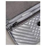Vince Camuto Silver Quilted Handbag Purse