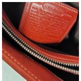Red Leather Coach Handbag Purse ~  Hampton 7776