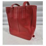 Red Leather Coach Handbag Purse ~  Hampton 7776