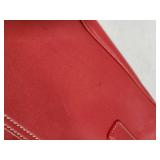 Red Leather Coach Handbag Purse ~  Hampton 7776