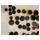 Beautiful Victorian Black Glass Mourning Button Collection