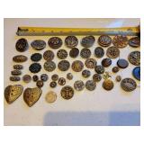 Ornate Antique Metal Button Collection