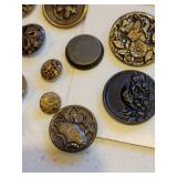Ornate Antique Metal Button Collection