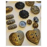 Ornate Antique Metal Button Collection