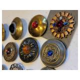 Sparkling Antique Jeweled Button Collection