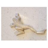 Asian Signed Carved Tree Frog Netsuke Button