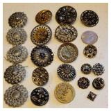 Spectacular Antique Steel Cut and Pierced Metal Button Collection