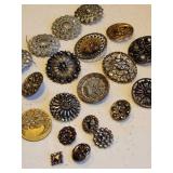 Spectacular Antique Steel Cut and Pierced Metal Button Collection