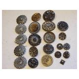Spectacular Antique Steel Cut and Pierced Metal Button Collection