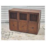 Asian Influence Vented Storage Chest Pair