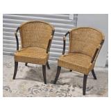 Rattan Barrel Accent Chairs from Pier One