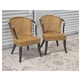 Rattan Barrel Accent Chairs from Pier One