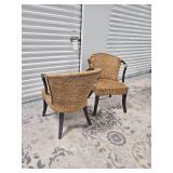 Rattan Barrel Accent Chairs from Pier One