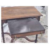 Antique Barley Twist Writing Desk  Cadillac Cabinet Co.