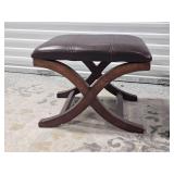 Contemporary Tressel Frame Leather Footstools