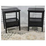 Chic Black Accent Table Pair
