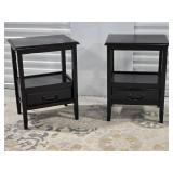 Chic Black Accent Table Pair