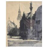 *SIGNED* Antique European Fine Art Drawing - Munchen