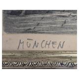 *SIGNED* Antique European Fine Art Drawing - Munchen