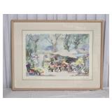 *SIGNED* Peaceful Fine Art Watercolor Print - Pierre Jean Llado - Le Jardin de Sophie