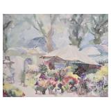 *SIGNED* Peaceful Fine Art Watercolor Print - Pierre Jean Llado - Le Jardin de Sophie