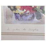 *SIGNED* Peaceful Fine Art Watercolor Print - Pierre Jean Llado - Le Jardin de Sophie