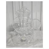 Amazing Modern Candle Heated Glass Teapot