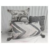 Modern Greyscale Accent Throw Pillow Collection - (4)