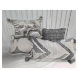 Modern Greyscale Accent Throw Pillow Collection - (4)