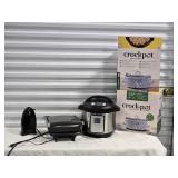 Electronic Kitchen Appliance Collection - Instant Pot - Crock-Pot - George Foreman Griddle