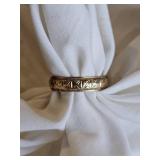 14K Gold Link Ring, 7g & 10K Detailed Wedding Band, 4g